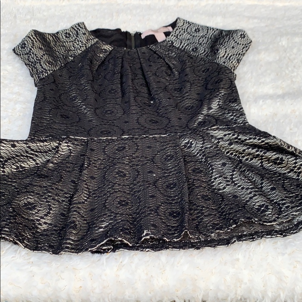 Black silver top